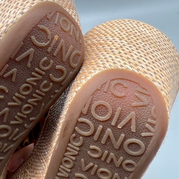 Vionic Grenada Leopard Calf Hair Wedge Sandals Orthaheel Tan Brown Women 8 - Picture 6 of 7